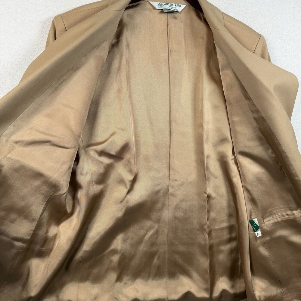 Austin Reed Wool Blazer Petite 12 Camel Made USA - Picture 5 of 14
